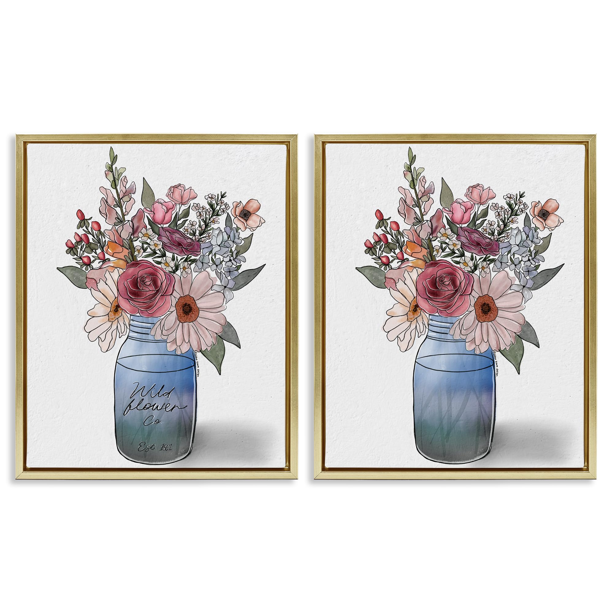 'Farmer's Market Vases'| 2pc Floating Frame Art Set 2