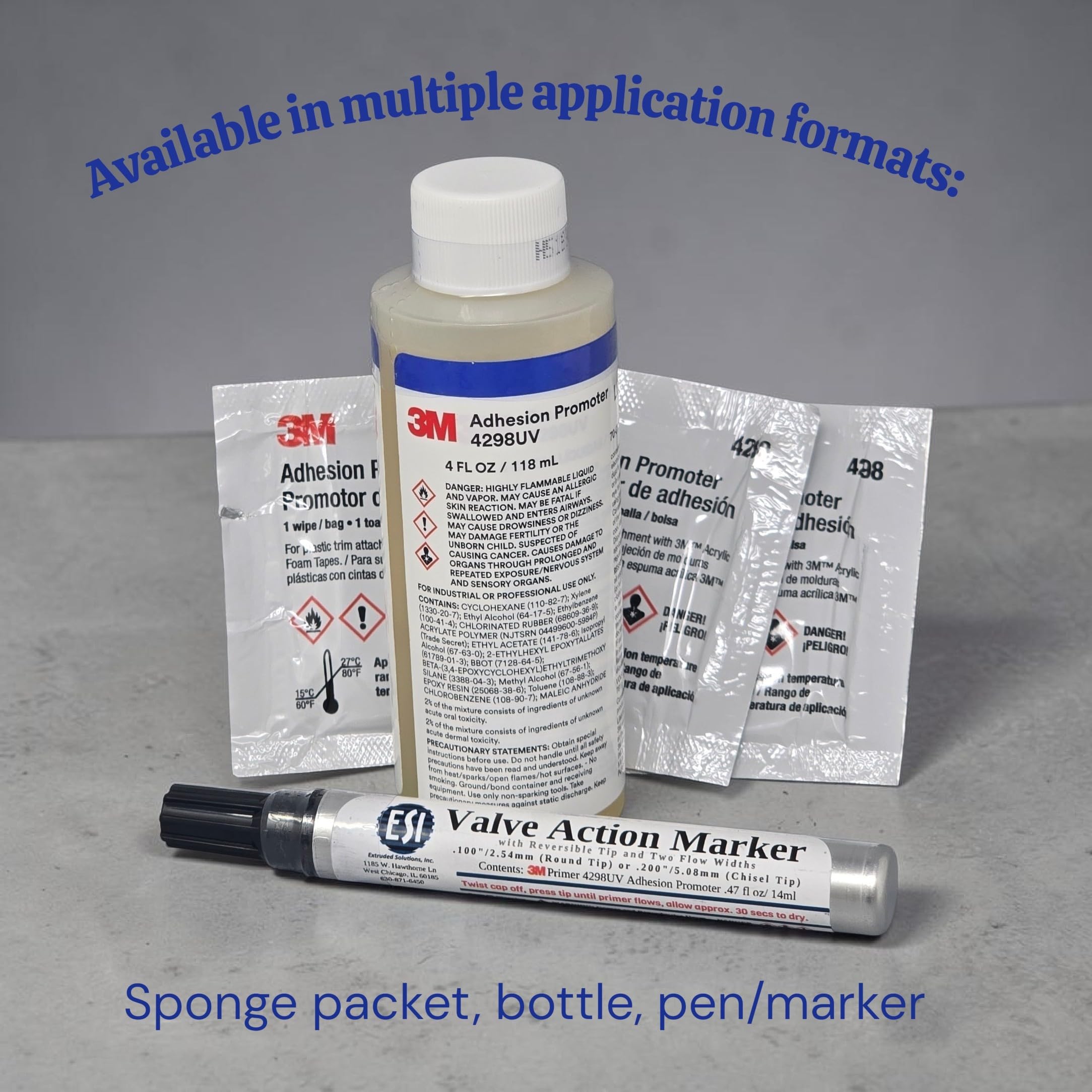 Amazon.com: 3M 4298 Adhesion Promoter, 3 Sponge Applicators