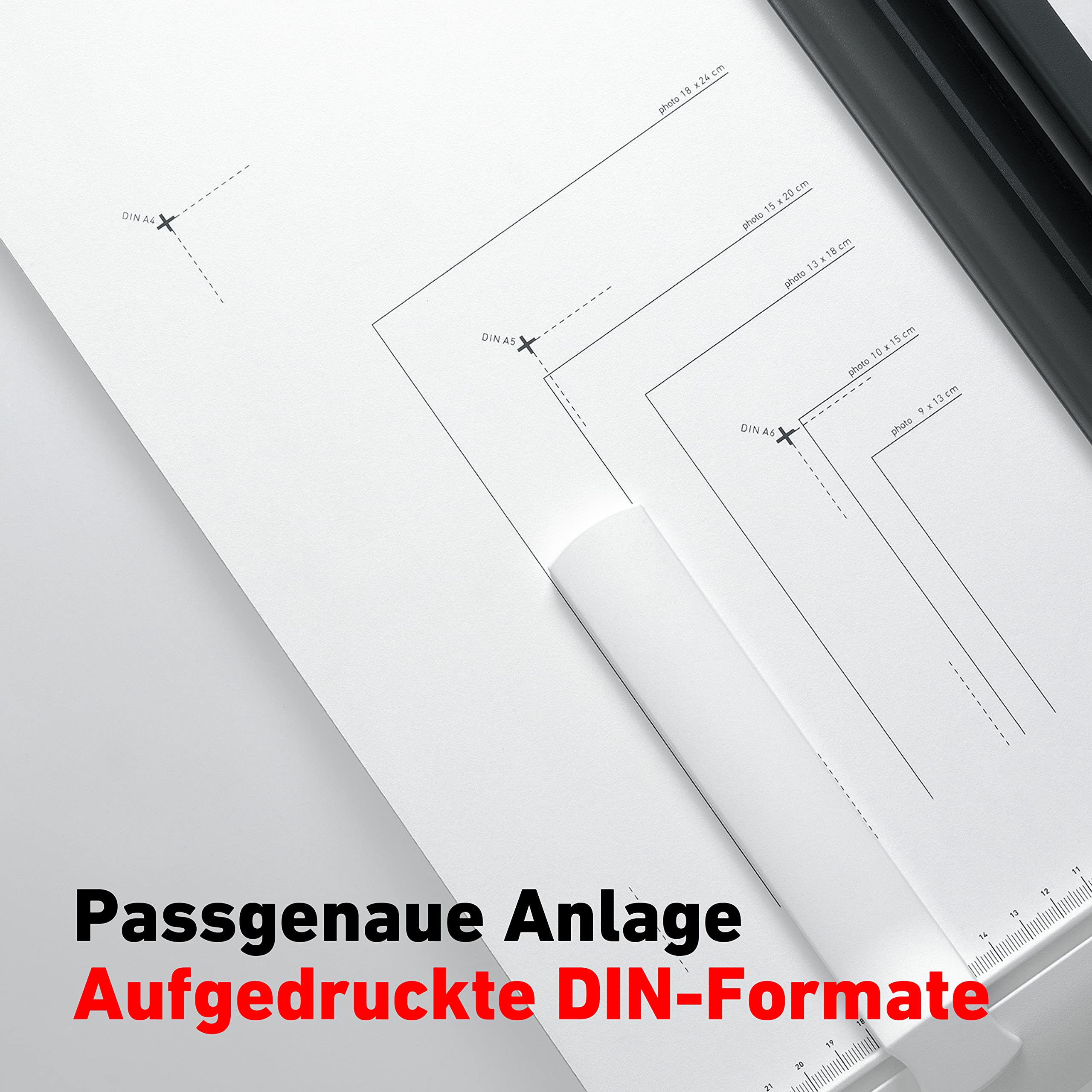 IDEAL 1133 Schneidemaschine, Hebelschneider, Papierschneider bis DIN A4, Tischgröße 250 x 340 mm, Schnittlänge 340 mm, Kapazität 15 Blatt