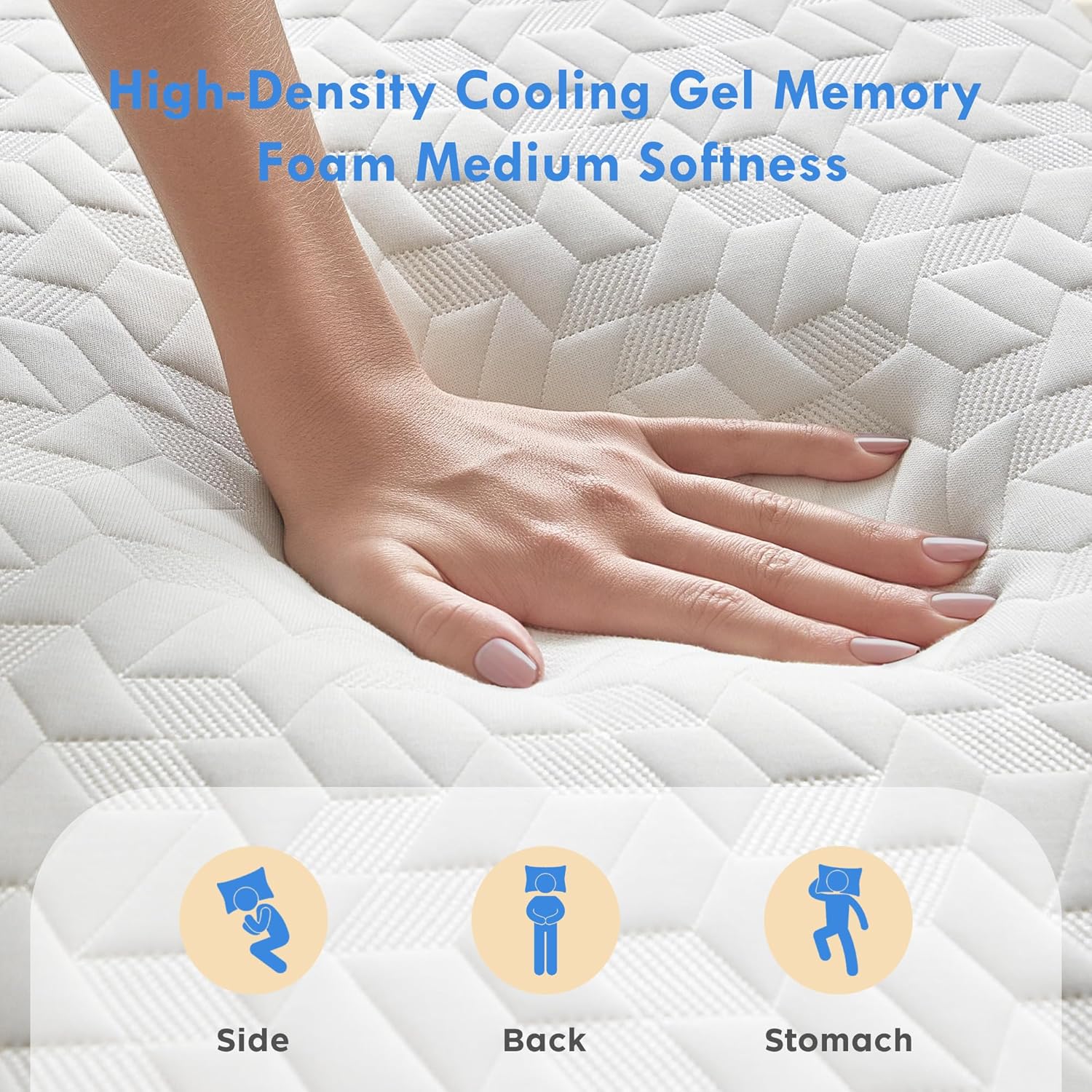 Memory Foam Sofa Bed Mattress Replacement Queen Size 4 Inch, Pull Out Couch Mattress with Removable Washable Cover, CertiPUR-US Certified, for Sofa Bed, Daybed, Trundle & Guest Rooms
