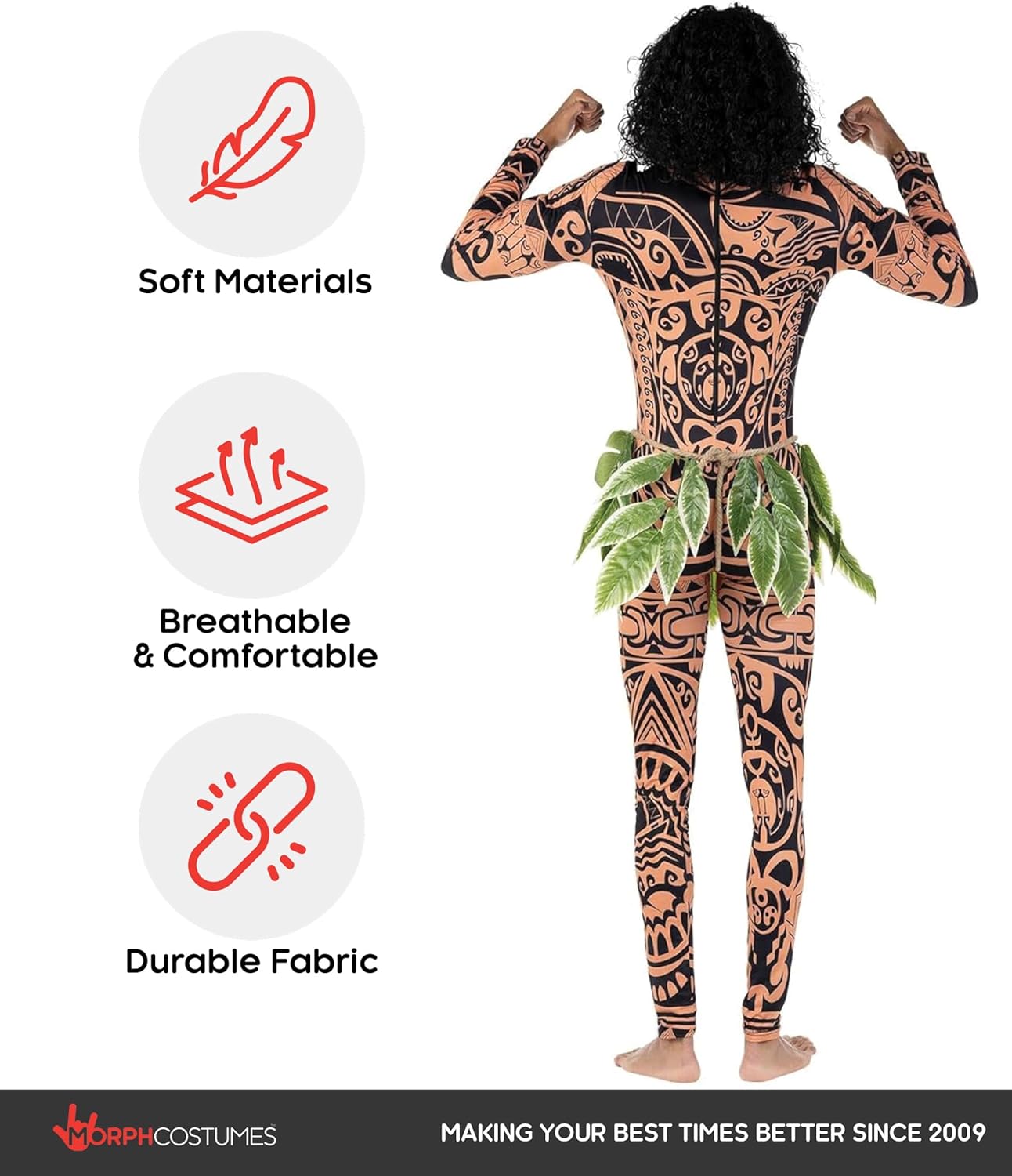Morph Maui Costume for Men, Hawaiian Tattoo Costumes, Maui Costume Adult, Fancy Dress For Adults, Adult Halloween Costumes