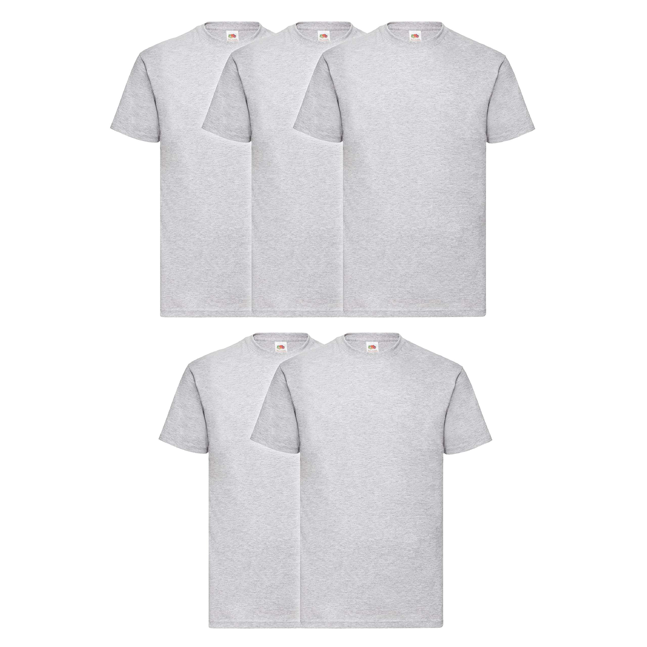 Fruit Of The Loom Men's Heather Grey Valueweight Short Sleeve T-Shirt, XX-Large