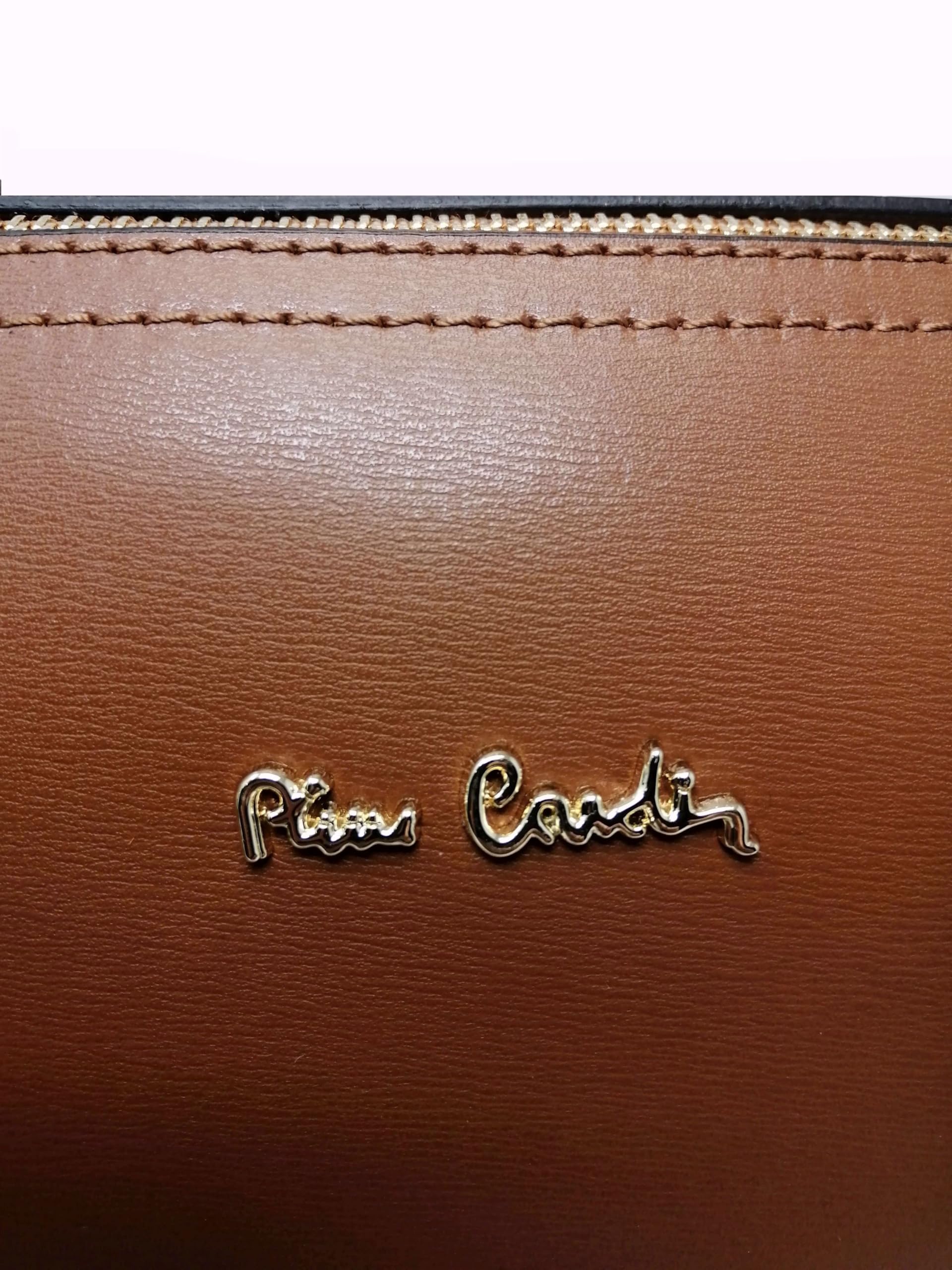 Pierre Cardin Bolso de mujer, piel auténtica, grande, Shopper, fabricado en Italia, de hombro, multifunción, elegante, bolso de mujer, bolso de hombro, multifunción, bolsos de mujer, de hombro