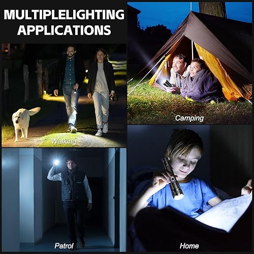 Miniatura 7 de Linterna recargable LED de alto lúmenes - 99,000 Lm potente luz de flash de mano (3)