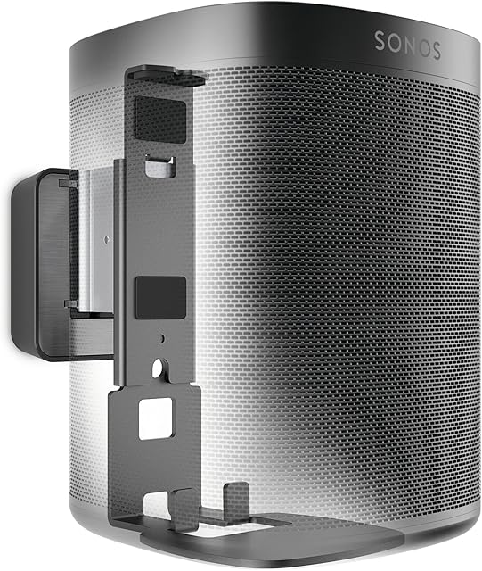 Vogel's SOUND 4201 speaker wall bracket for Sonos One and One SL, Max. 11 lbs (5 kg), Tiltable -30º/+30º, Swivels up to 70º (left/right), Also fits Sonos PLAY:1, Black, 1 bracket