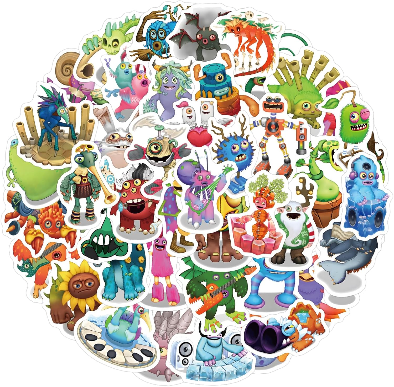 60 Pcs My Singing Monster Stickers for Kids Teens Maldives | Ubuy