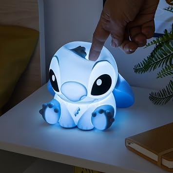 Paladone Stitch Squishy Lamp - Officially Licensed Disney Free Standing Desk Light, Gaming Room Decor and Merchandise for Boys and Girls, Nightlight Gift Accessory for Playroom and Bedroom