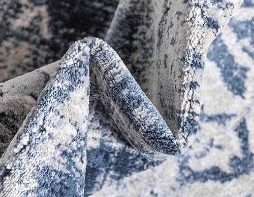 Miniatura 7 de Unique Loom Chateau Collection - Alfombra de área Roosevelt (5 pies 1 pulgada x 8 pies, rectangular, azul marinobeige)