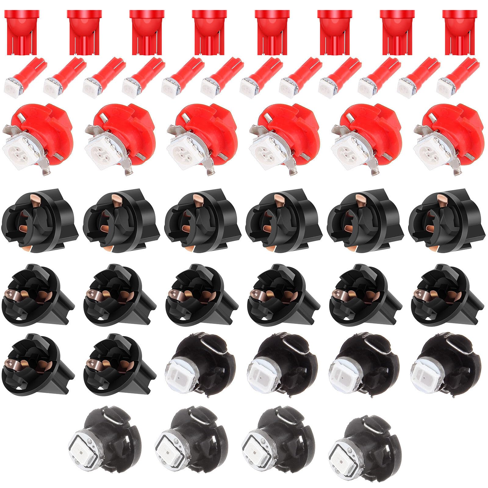 LBRST 12 x T5 74 73 2721 Twist Lock Socket 12 x T5 1-5050-SMD Red 74 73 2721 Instrument Lights 8 x T10 168 Twist Lock Socket 8 x T10 6-3020-SMD Red 168 Instrument Lights