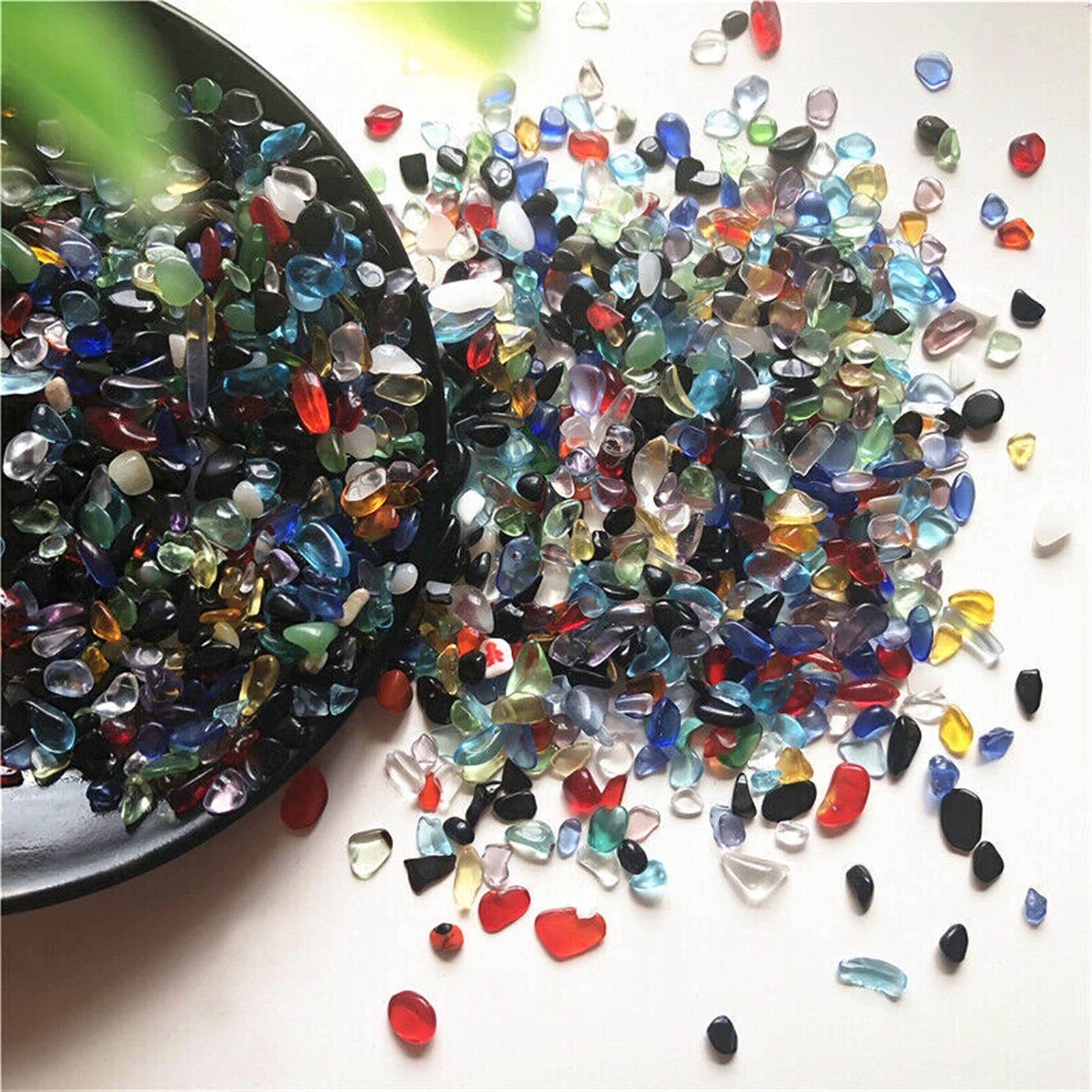 50g 5-8mm Grava Colorida Esmalte de Color Cristal Buda Acuario Pecera Piedras Piedras Naturales y Inicio Colecciones
