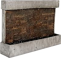 Sunnydaze Ancient 24-Inch Polyresin Wall-Mounted Outdoor Water Fountain with Pump - Brown Antique Style