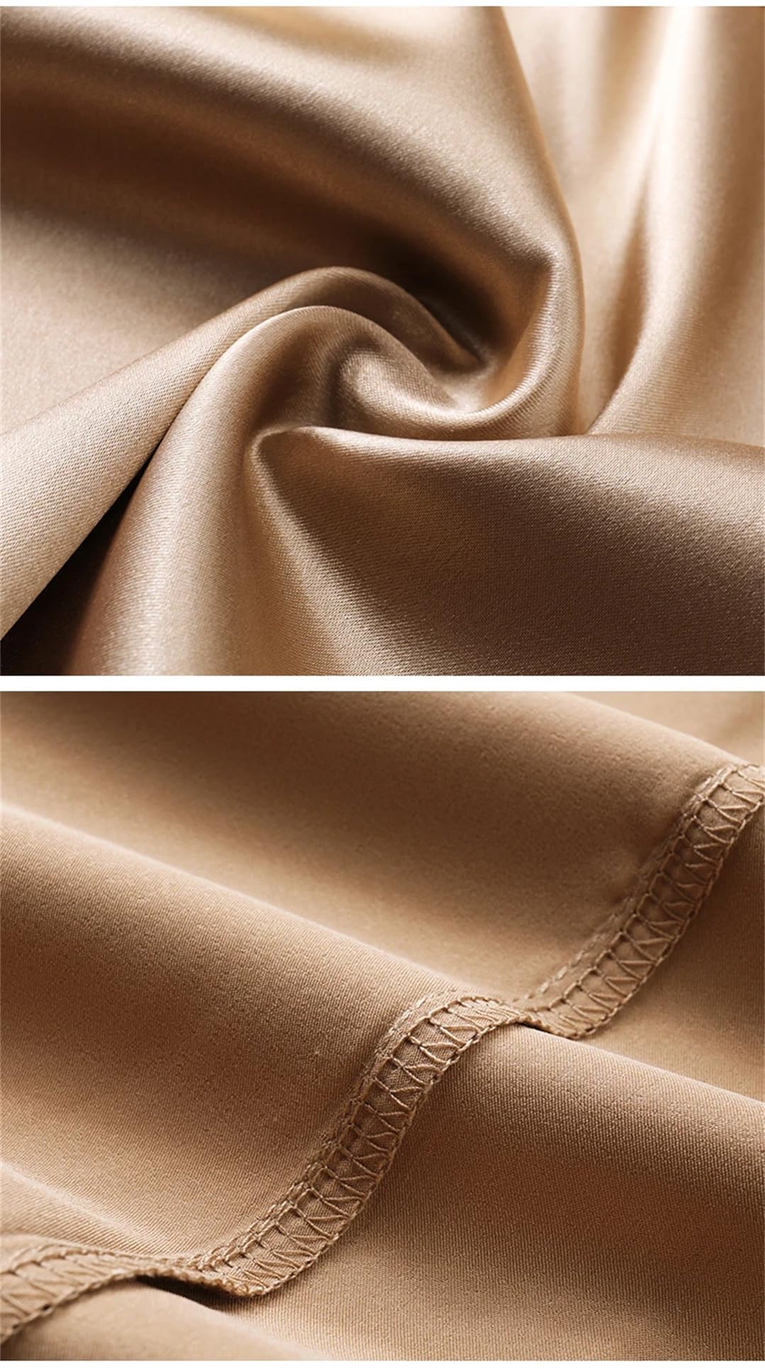 Camicetta da donna in raso con elastico in pizzo senza maniche con scollo a V