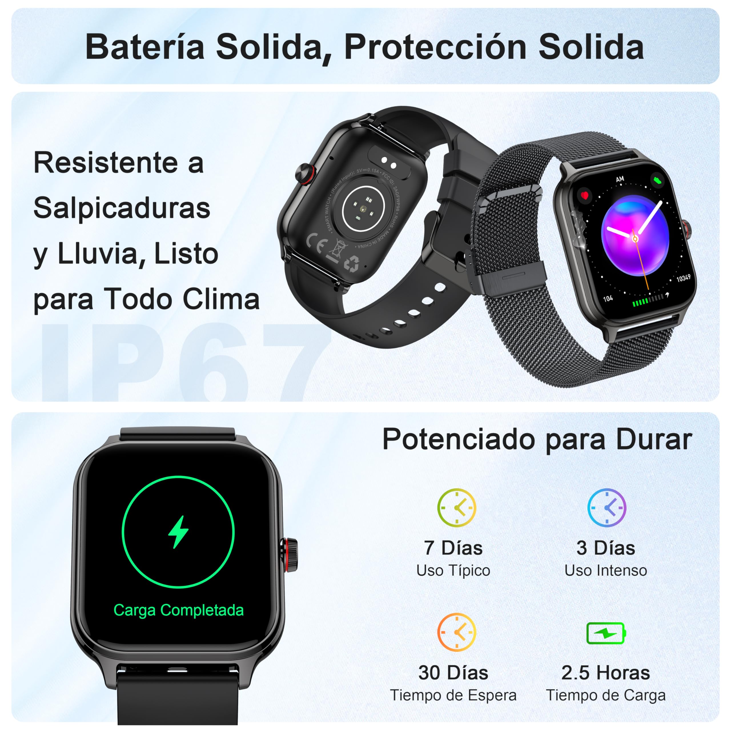 LODIMEKE Reloj Inteligente Mujer Hombre con Llamadas AI Voz y Whatsapp, 1.96" Smartwatch Monitor de Presión Arterial/SpO2/ Sueño/Podómetro/ 100+ Deportes, Pulsera Regalo iOS Android