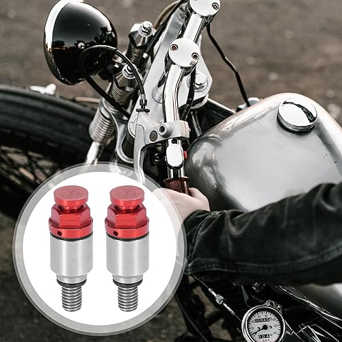 Miniatura 2 de Motoforti 2 unids M5x0.8 motocicleta tornillo tenedor aire purgador válvula para Honda para Yamaha para Suzuki para Kawasaki rojo