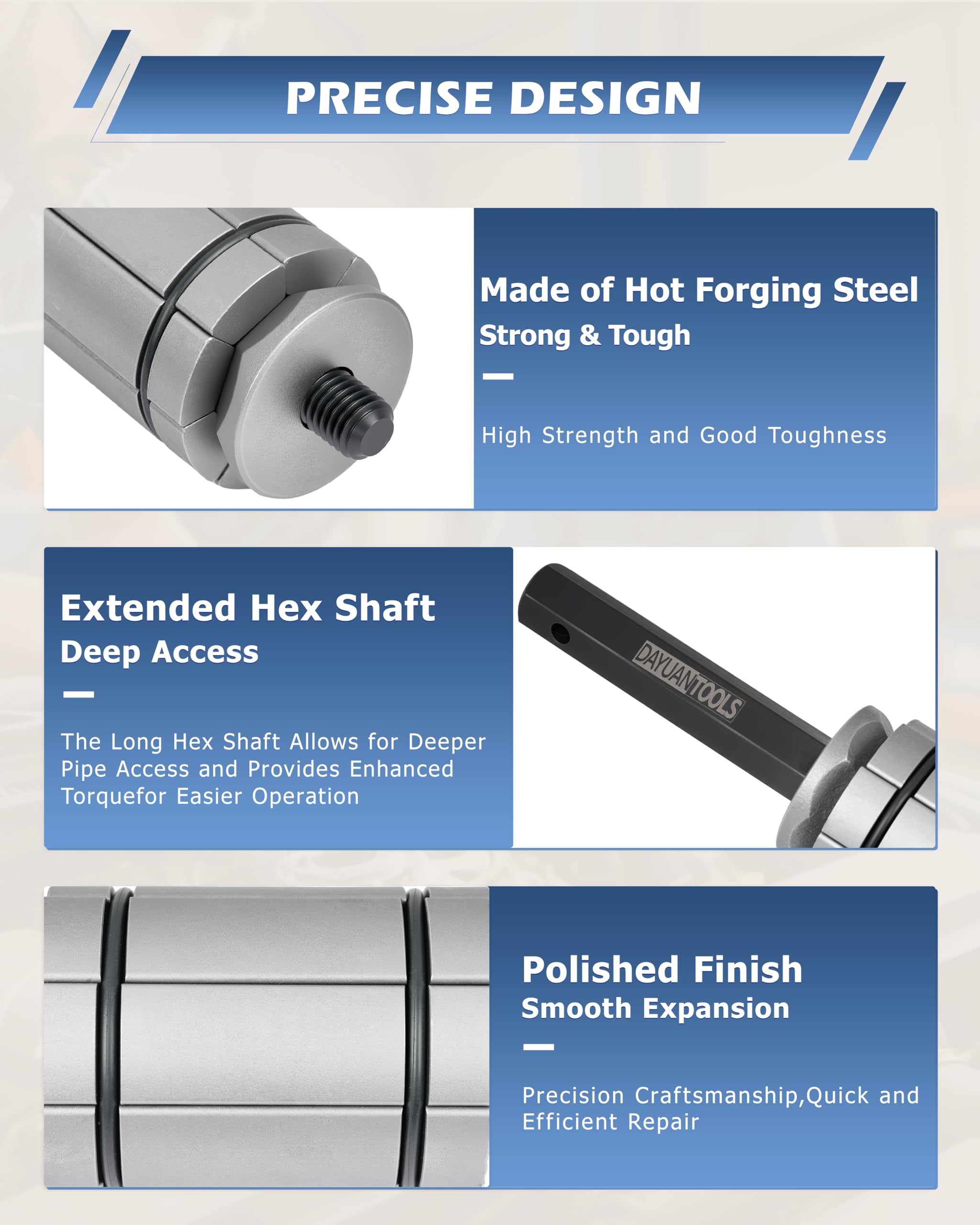 DAYUAN Lot de 3 élargisseurs de tuyau d'échappement universels de 1-1/8" à 3-1/2" pour tuyau d'échappement Ø 29 à 89 mm, élargisseur pour tuyaux d'échappement