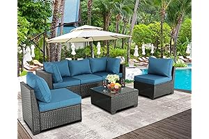 Peacock Blue Patio Furniture Set: Outdoor Pleasure Made Affordable