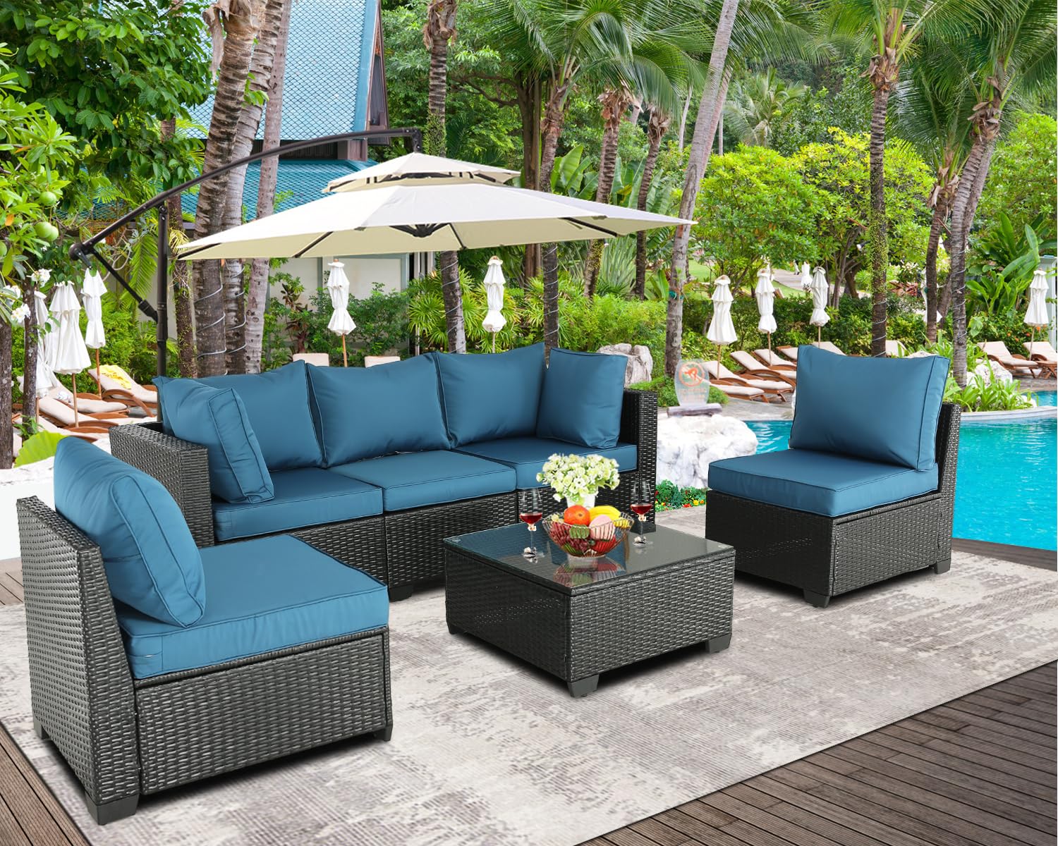 Buy Patio Furniture Set Outdoor Sectional Outdoor PE Wicker Furniture