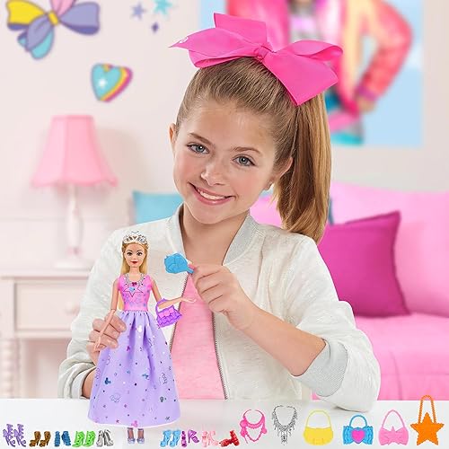 Miniatura 6 de 48 piezas de ropa y accesorios para muñecas, 2 vestidos largos de princesa, 2 vestidos largos de fiesta, 2 vestidos cortos, 2 tops, 2 pantalones, 5