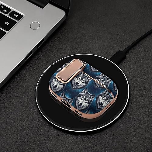 Miniatura 4 de Headphone Cases Cover Compatible with Airpods Pro 2 Case Galaxy Wolf, Full Protective Plastic Accessories with Lock