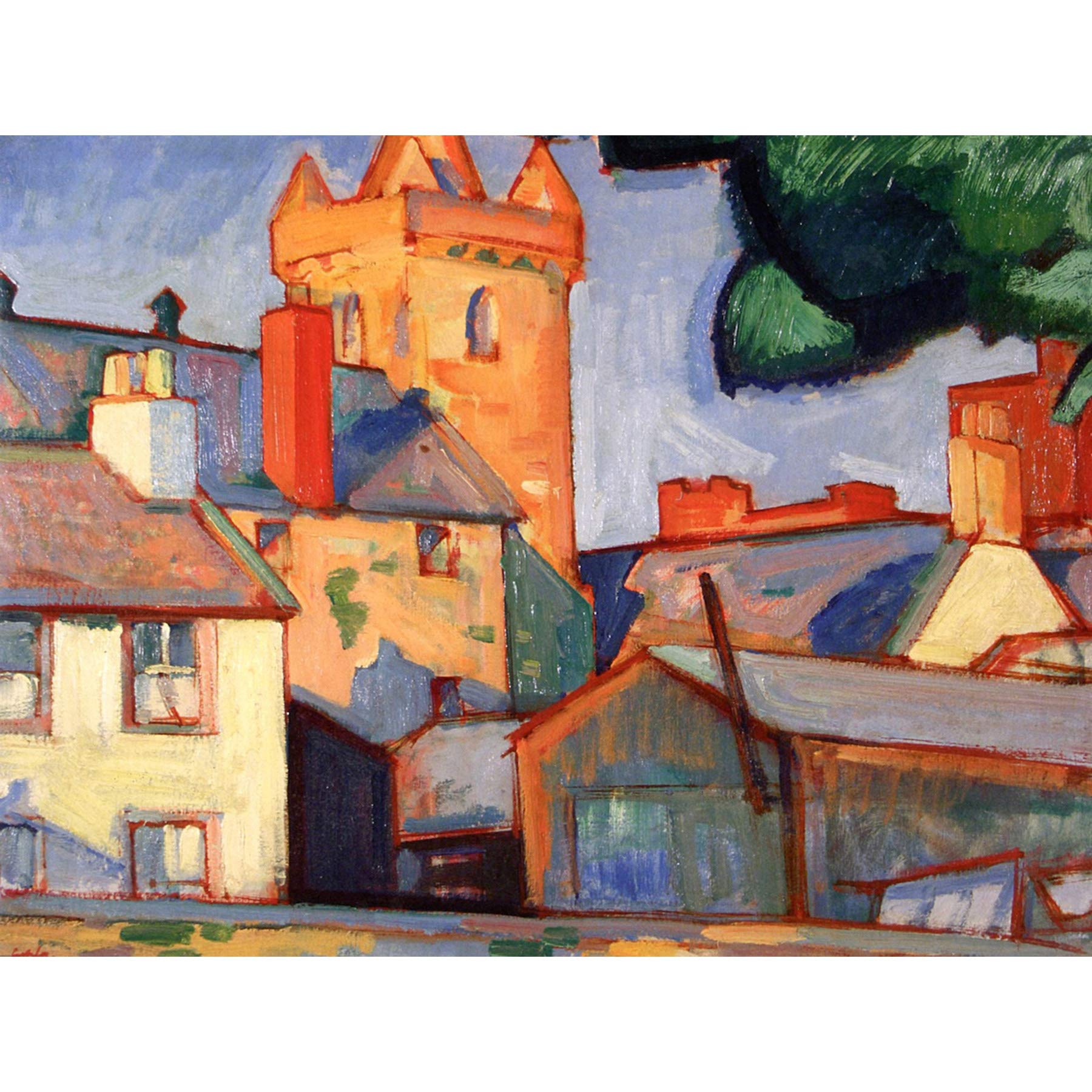 Wee Blue Coo Peploe Kirkcudbright Church Art Print Poster Hp3870