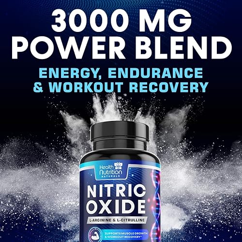 Miniatura 6 de Suplemento de óxido nítrico extra fuerte L arginina 3 veces fuerza - citrulina malato, AAKG, beta alanina - refuerzo nítrico de apoyo muscular