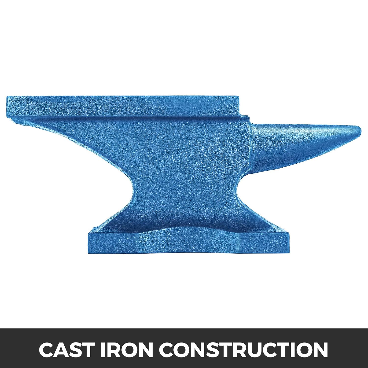 VEVOR Cast Iron Anvil, 50Lbs, Round & Flat Horn, Blacksmith Forge Tool, Metalworking