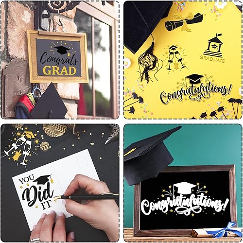 Miniatura 4 de Whaline 16 diseños de troqueles de metal para graduación, felicitaciones, troqueles de graduación, plantillas de estampado de celebración,