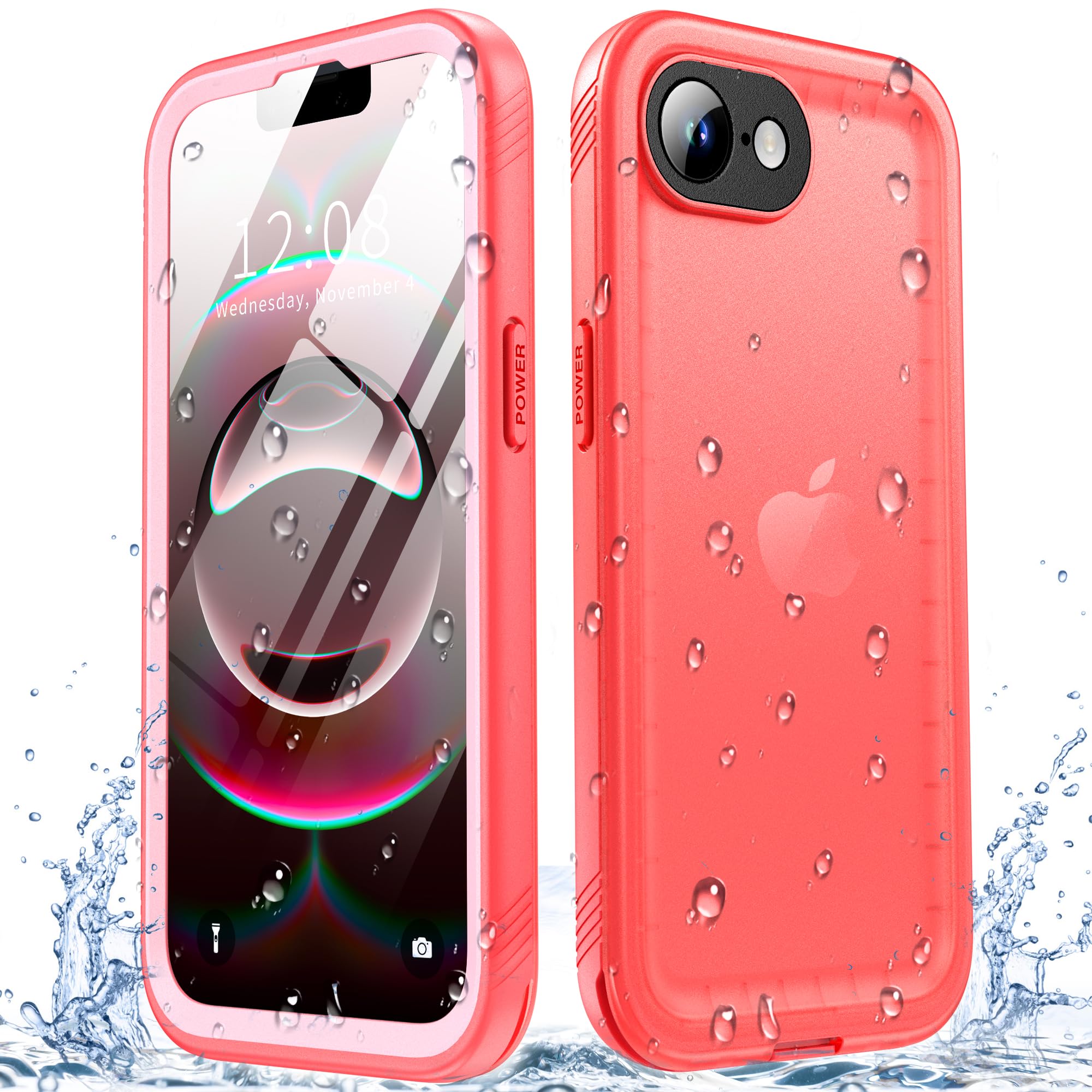 SPORTLINK for iPhone 16e/17e Waterproof Phone Case - Built in Screen & Camera Lens Protector,6.6FT Military Dropproof/Shockproof/Dustproof/IP68