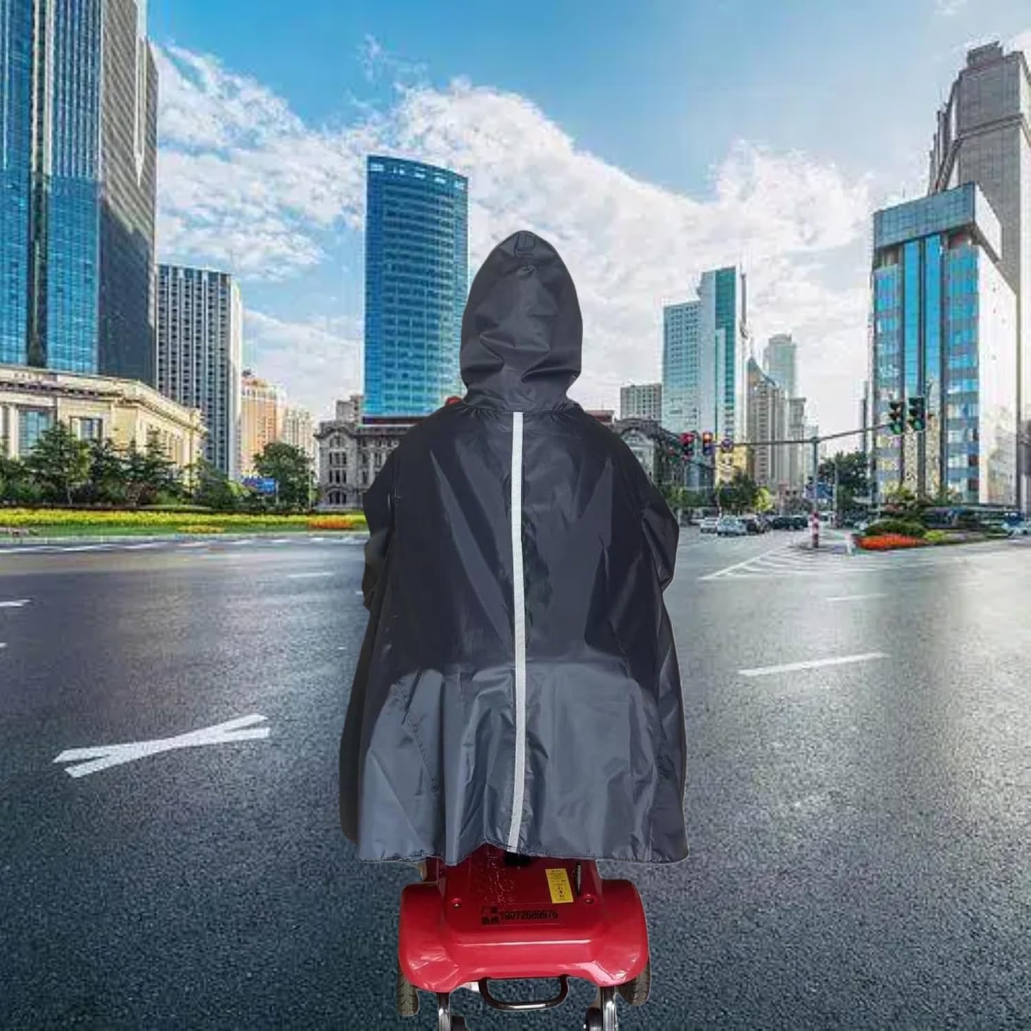 Mobility Scooter Rain Poncho Waterproof Cape Outdoor,Electric Vehicle Cover Wheelchair Poncho, Electric Scooter Accessories Raincoat Jacket Suit - Image 9