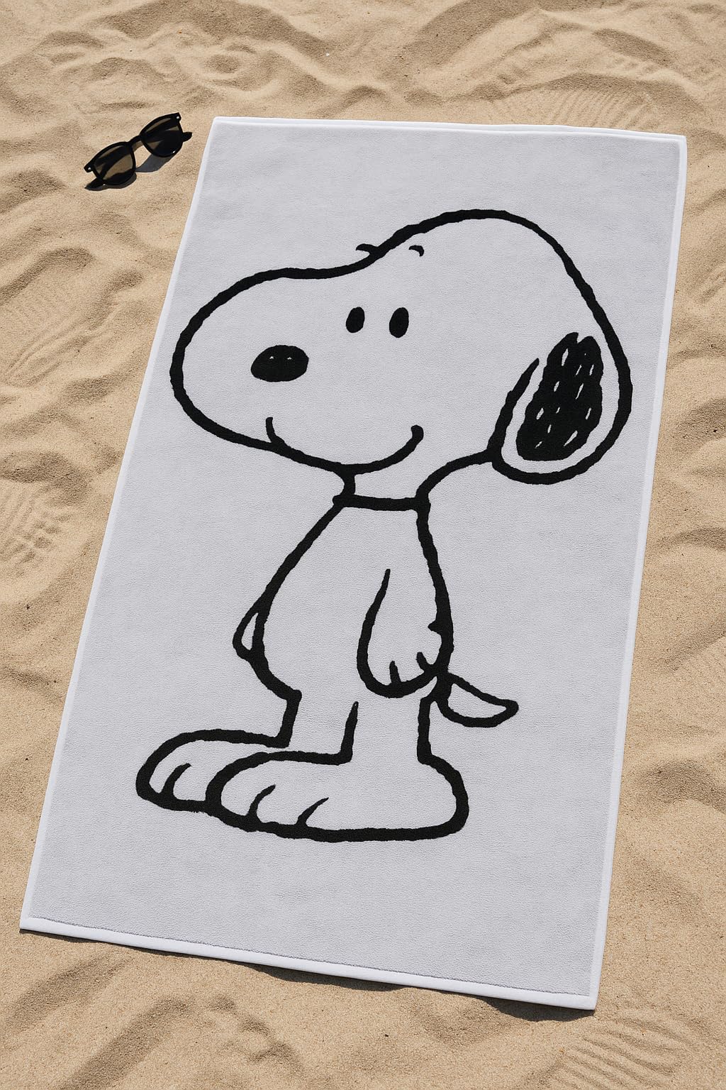 Vossen Snoopy Beach Badetuch Black/White 100x180
