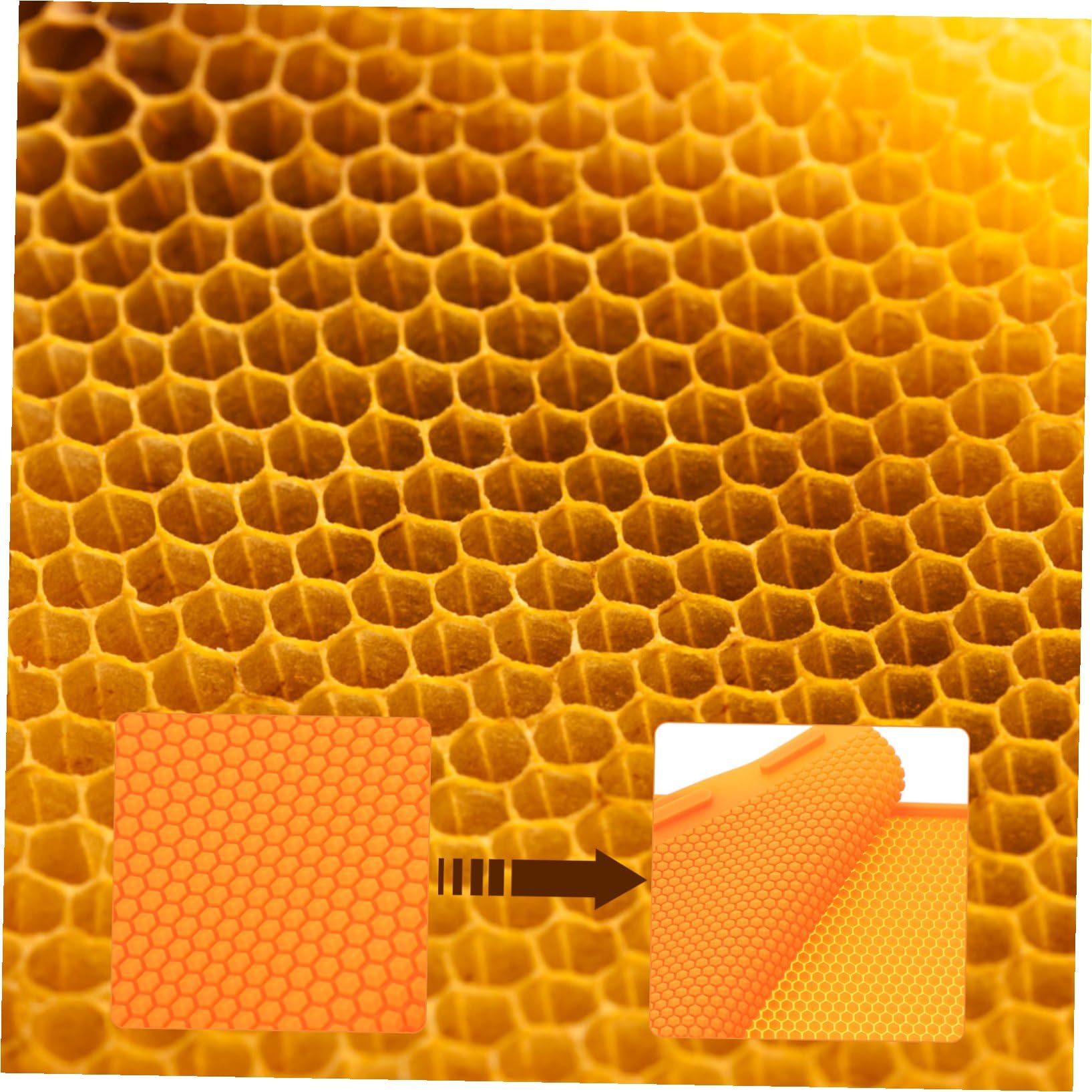 Stampo in Silicone per Fogli di Cera d Api, Leggero e Facile da Trasportare, per Apicoltura Fai-da-te e Creazioni Artigianali di Candele