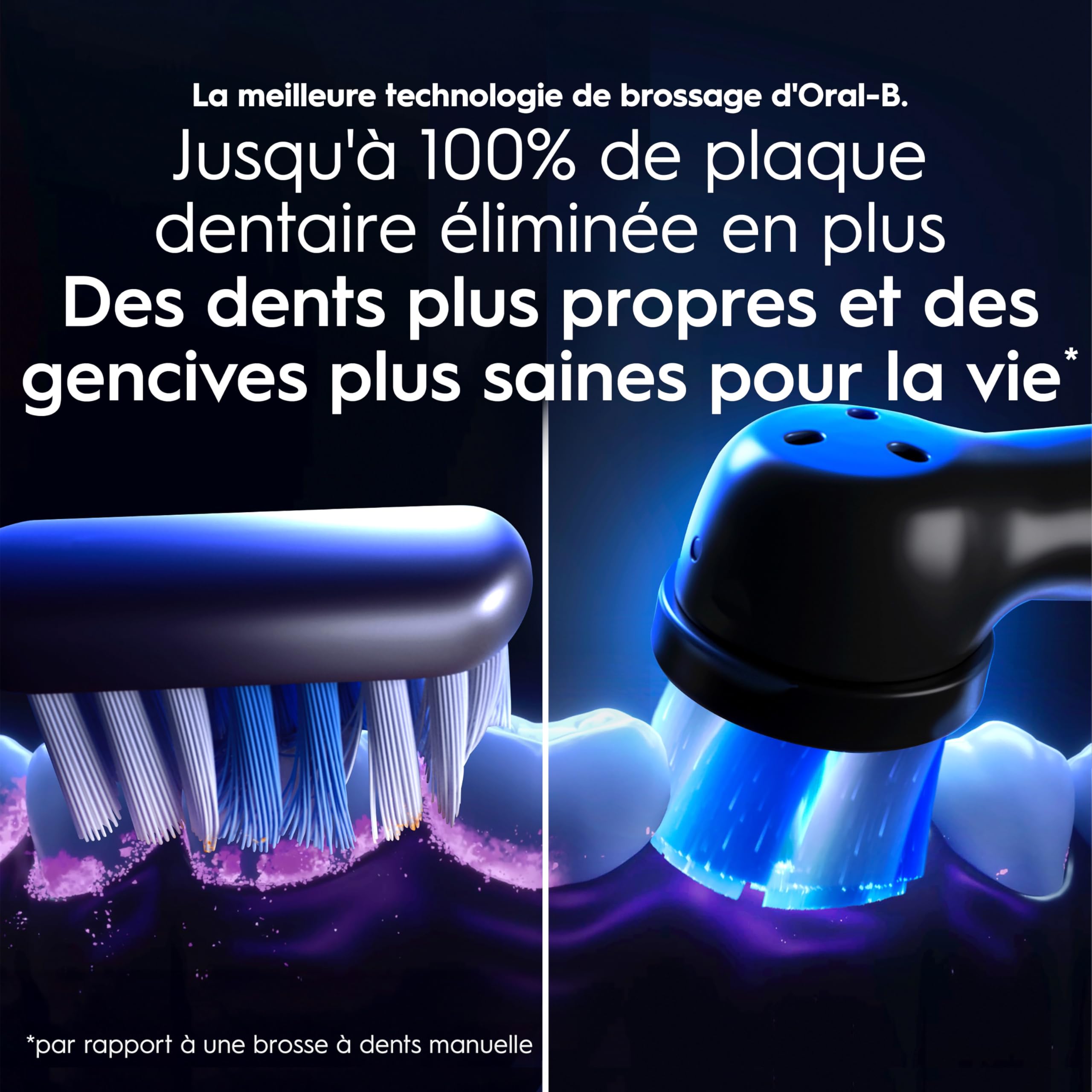 Oral-B Brosse à Dents Electrique iO 10, Brossette de Rechange, Or Lunar Gold – 7 Modes dont Blancheur et Soin des Gencives, Capteur de Pression, Batterie Rechargeable, Coach de Brossage, Etui
