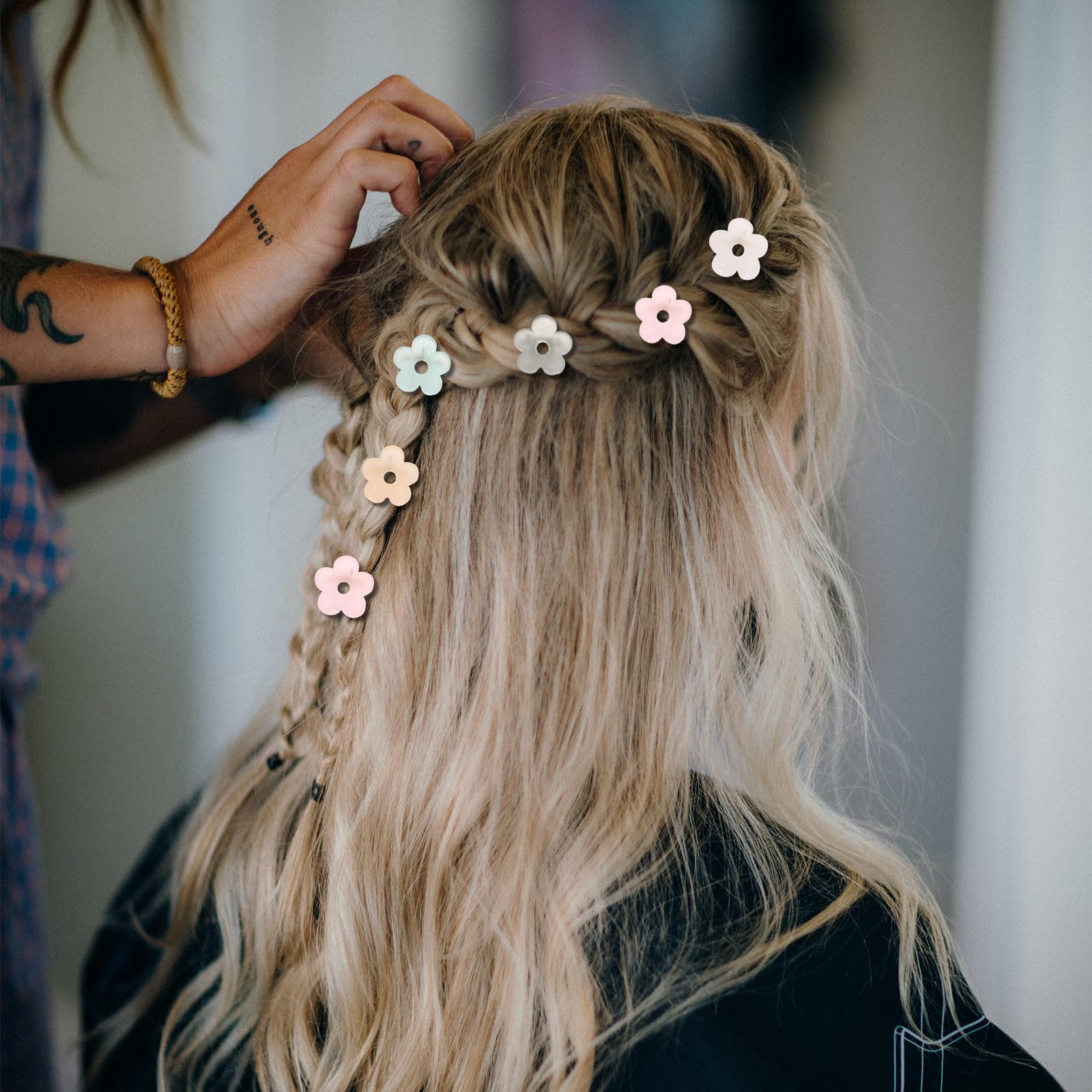 Mini Flower Hair Clips - Cute Girls Hair Accessories -5