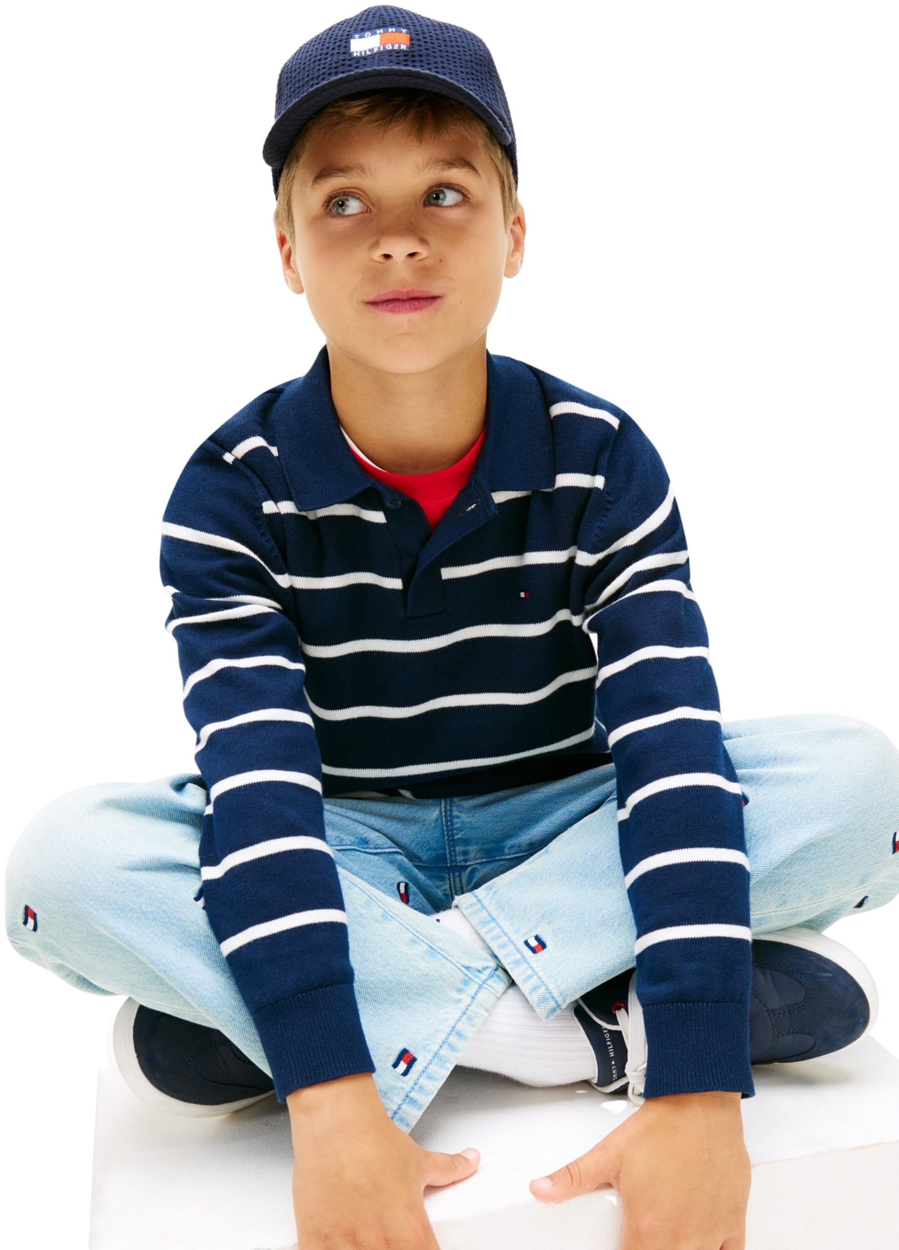 Tommy Hilfiger Jungen Polo Collar Sweater Ls Pullover
