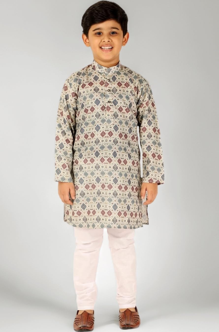 Pro-Ethic Style Developer Boy's Cotton Embellished Kurta Pajama for Baby Kids Ethnic Wear (S-166)