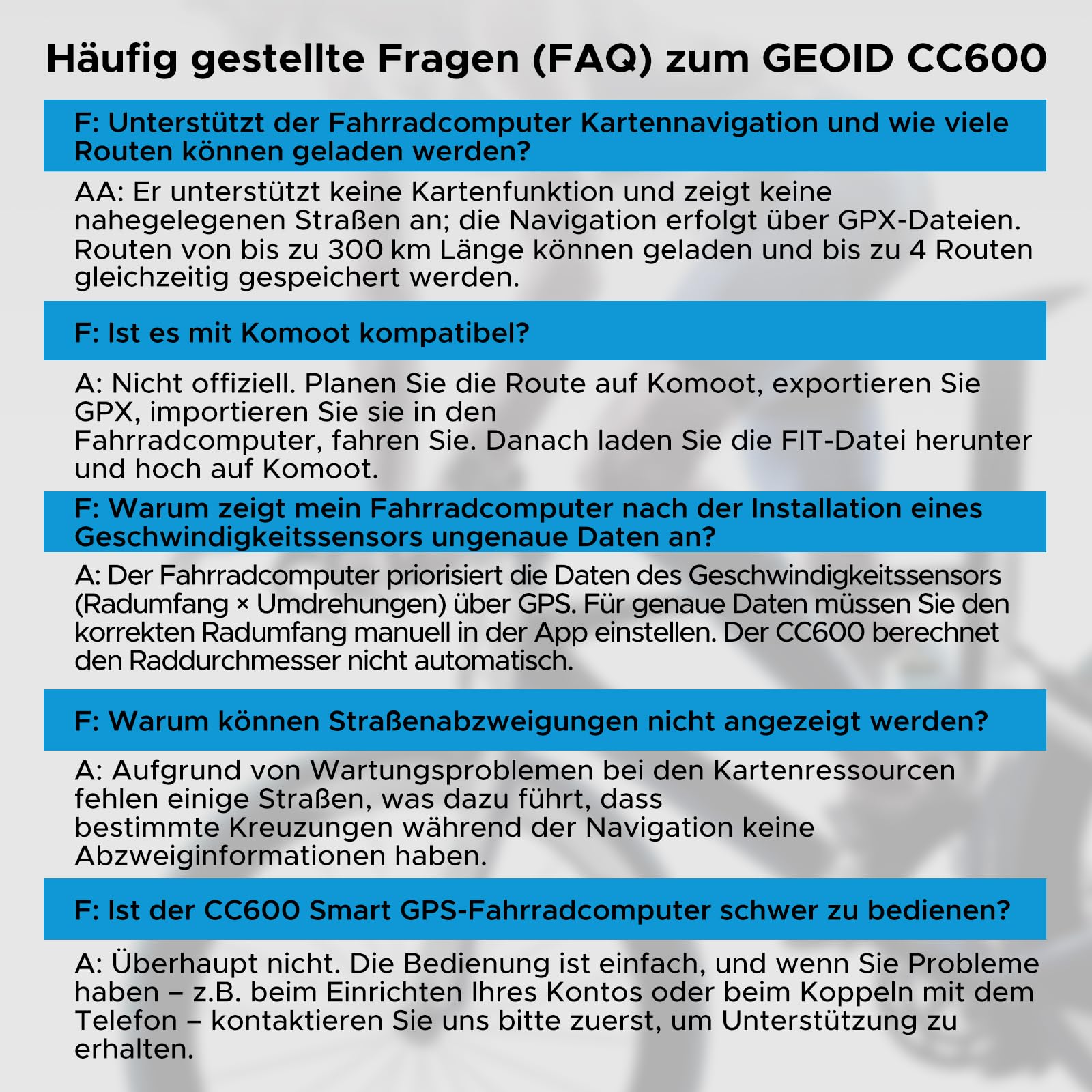 GEOID CC600 GPS Fahrradcomputer, 2,4-Zoll-Farbbildschirm, Kabellos Wasserdicht Fahrrad Tacho, Streckennavigation, Benutzerdefinierte Daten, Mehrere Sprachen, WiFi&Bluetooth&ANT+