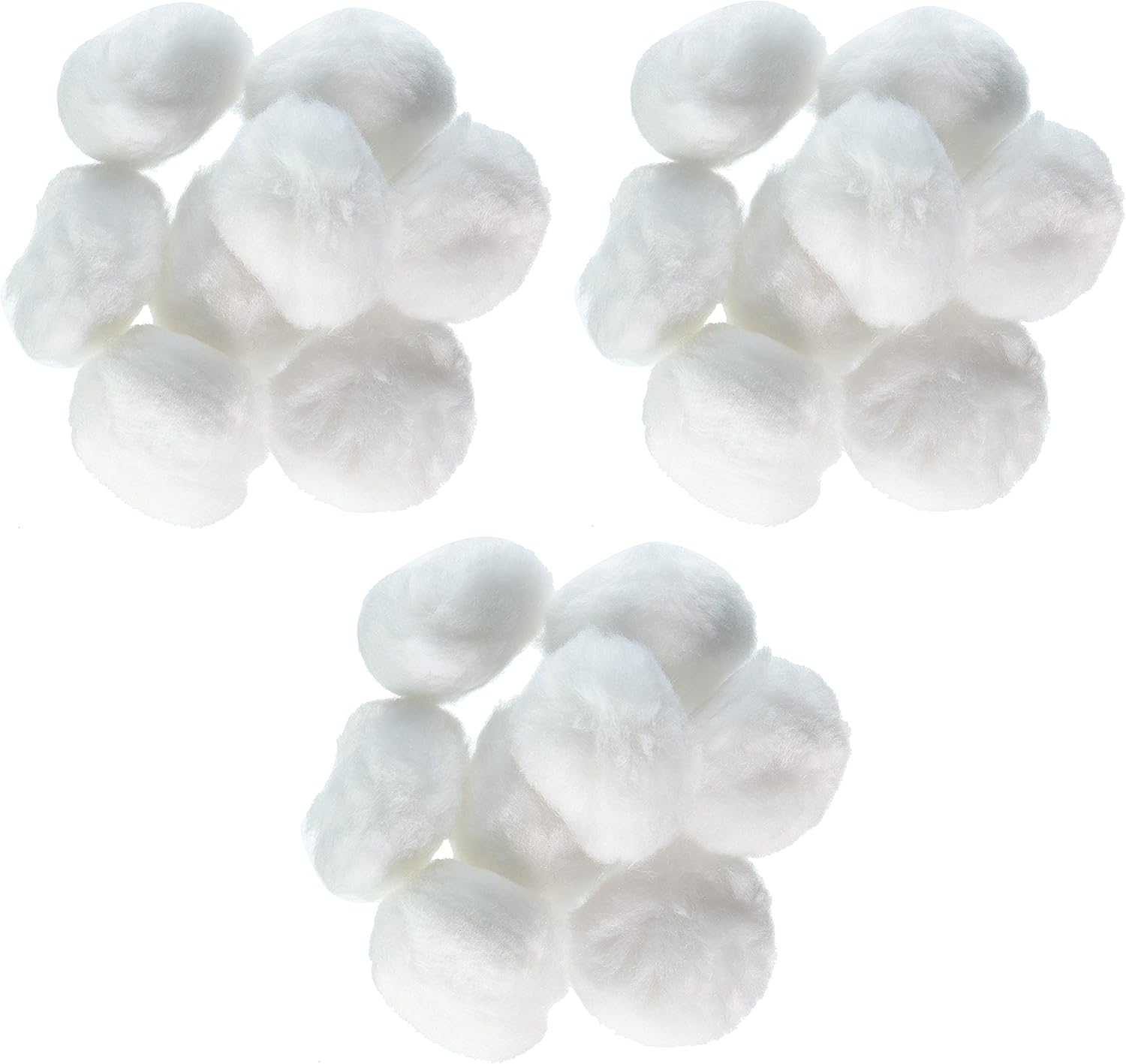 Darice 8-Piece Acrylic Pom Pom, 2-Inch, White: Arts, Crafts & Sewing