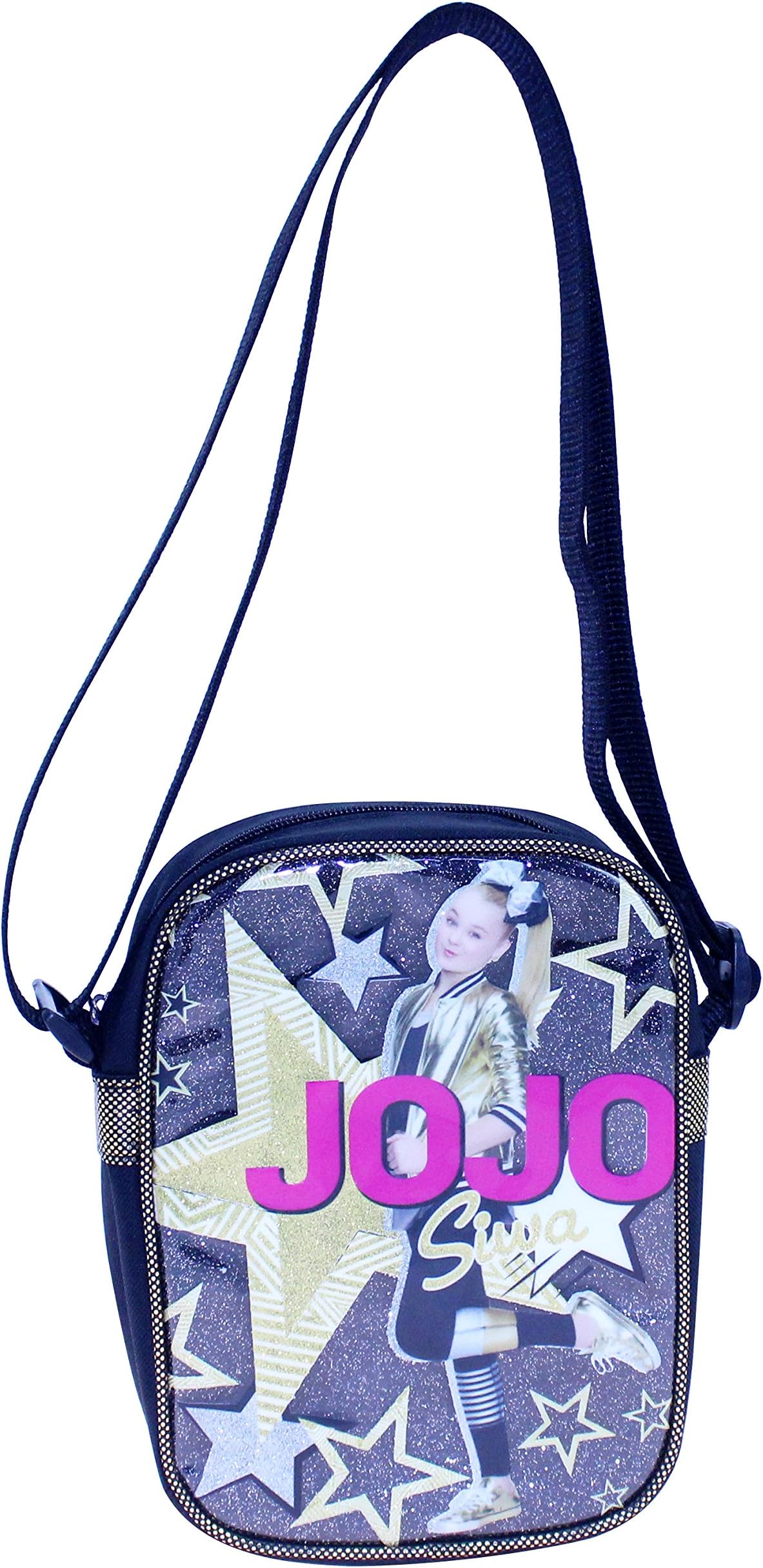 Nickelodeon Girls' JoJo Siwa Pa Crossbody Shoulder Bag, Black, One Size
