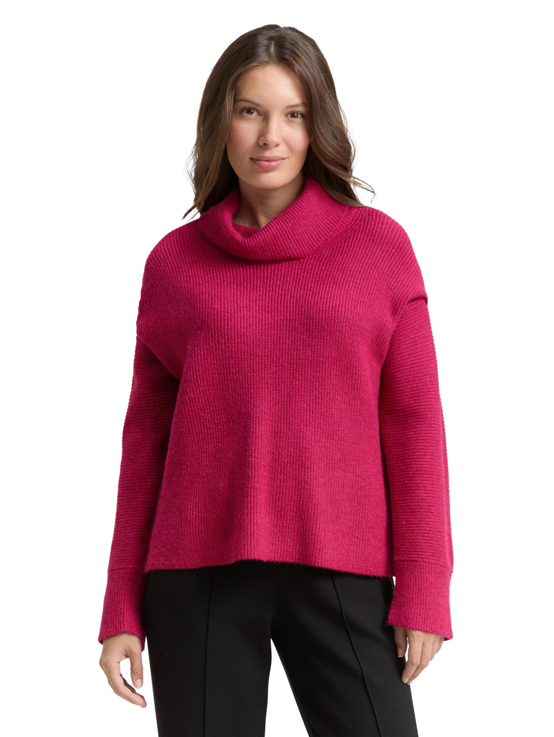 TOM TAILOR Damen 1049160 Oversize Rollkragenpullover