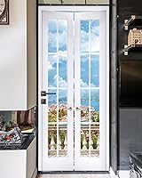 Vista 39 de FLFK Adhesivo mural para puerta, playa, despegar y pegar, tamaño combinado 30.3 x 78.7 pulgadas, dividido en 2 piezas