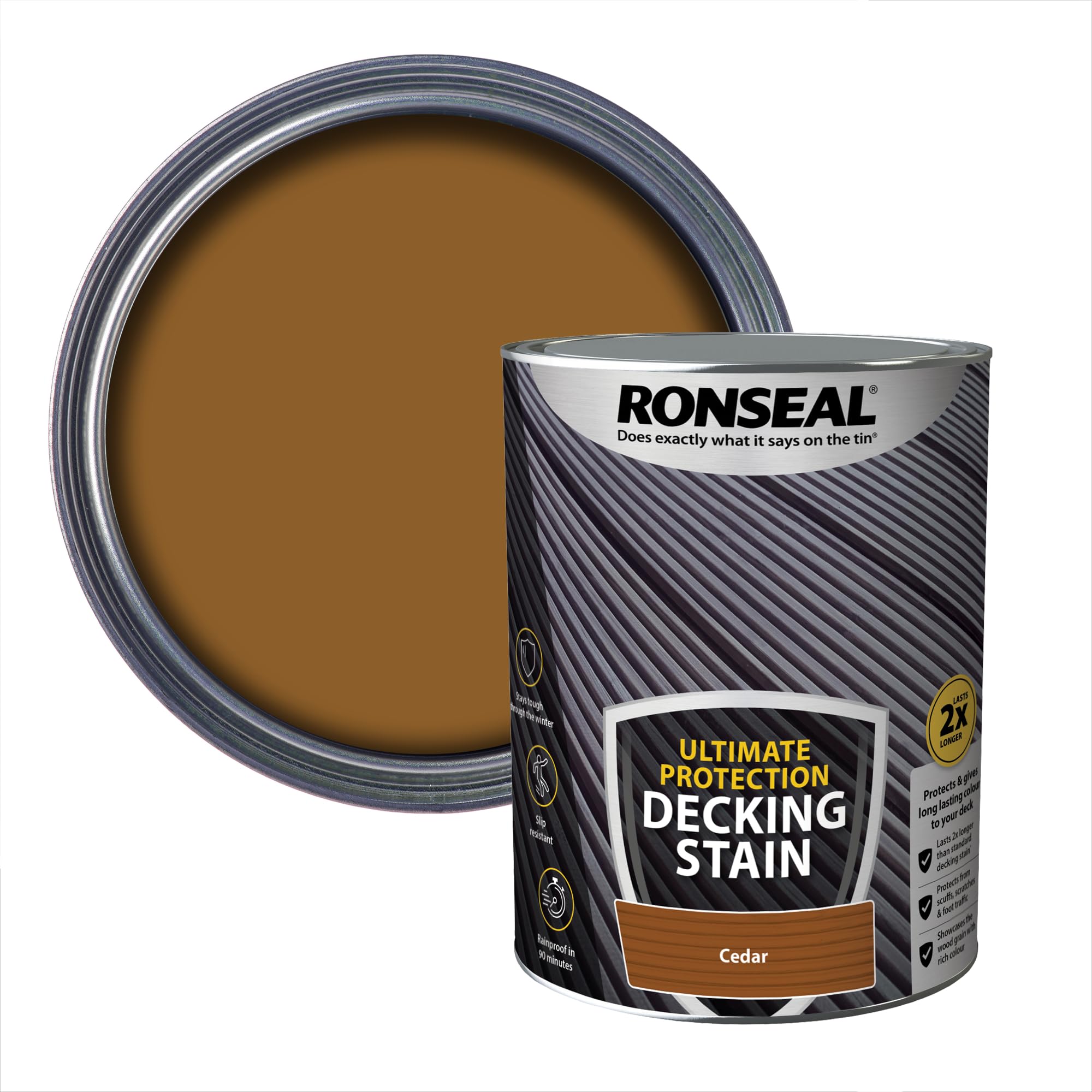 Ronseal Cedar Ultimate Decking Stain Paint 5L