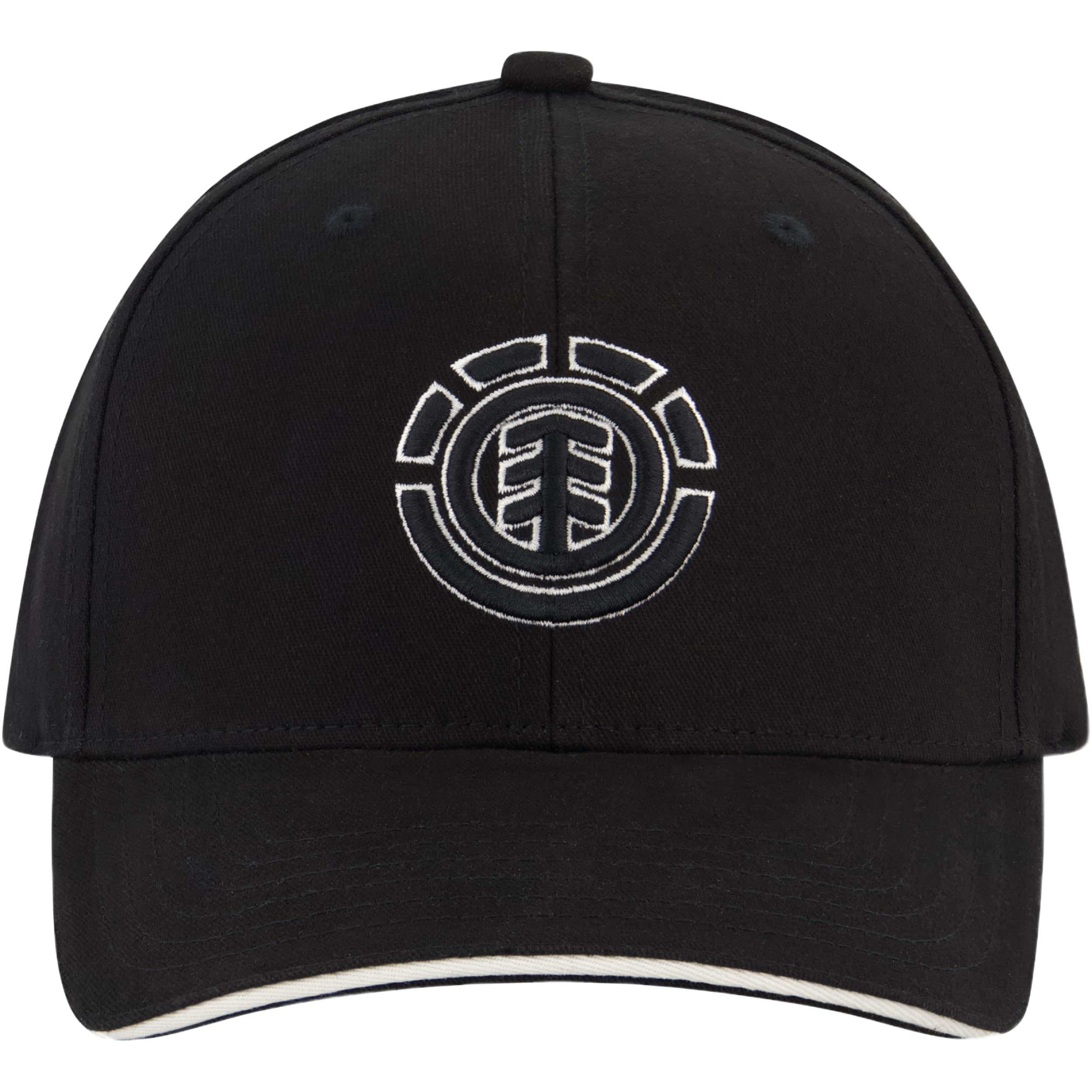 Element Unisex's Baseball Hat, Adult Flex Fit Active Sport Cap with Curved Brim, Black, One Size