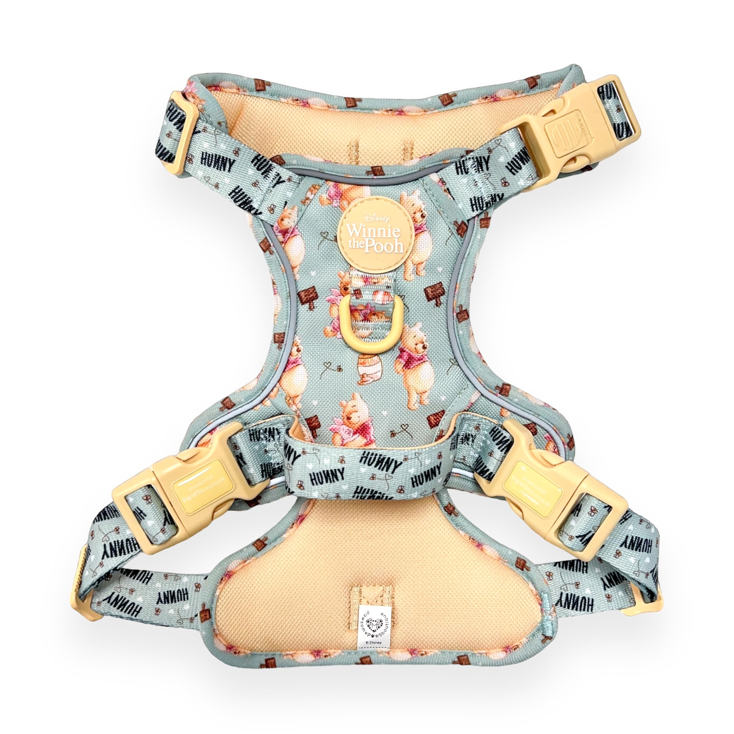 Pawsome Paws Boutique Pettorina per cani Winnie the Pooh, extra piccola, resistente, design Disney, regolabile, anti-tiro, con finiture riflettenti e fibbia robusta
