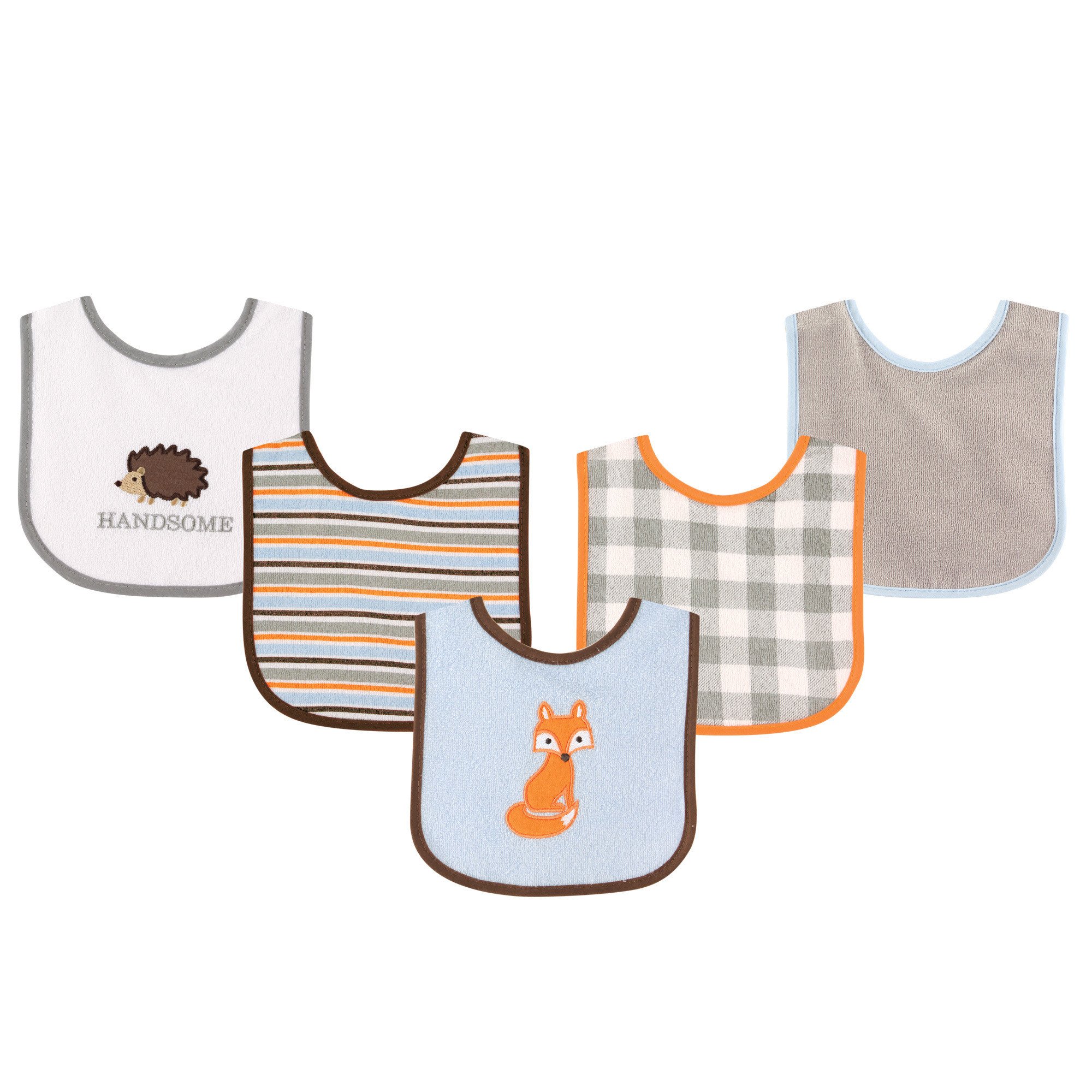 Luvable Friends - Bavaglino con retro impermeabile, 5 pezzi