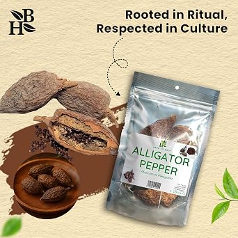 Herb To Body Alligator Pepper African 5 Pieces, Wildcrafted Alligator Pepper from Nigeria for African Cooking and Traditional Use