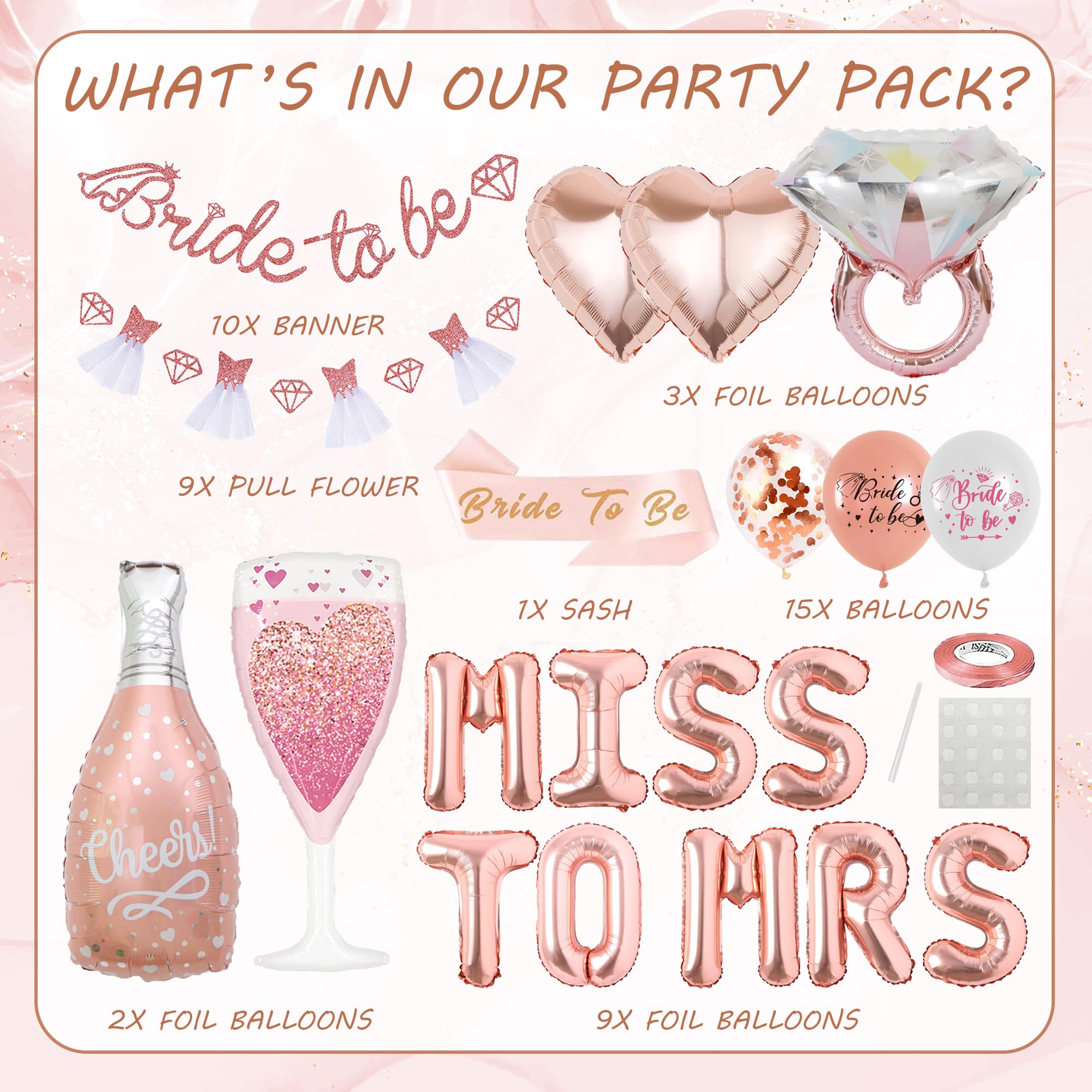 Rose Gold Hen Party Decorations - Image 2