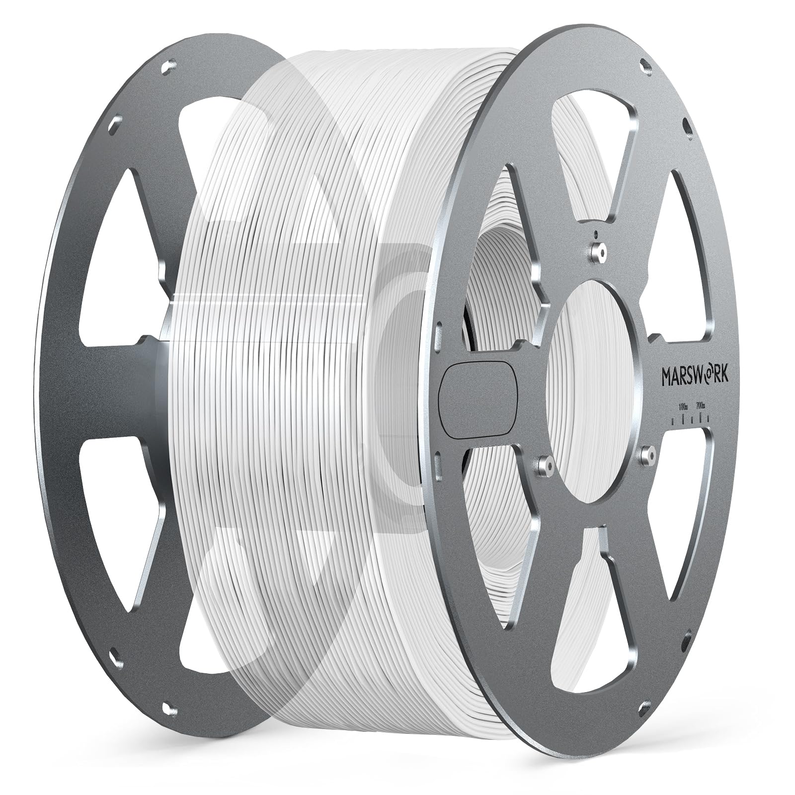 MarsWork Aluminum Reusable Spool for Refill Filament, Durable Metal Design with PTFE Ring, Compatible with Bambu Lab 3D Printers