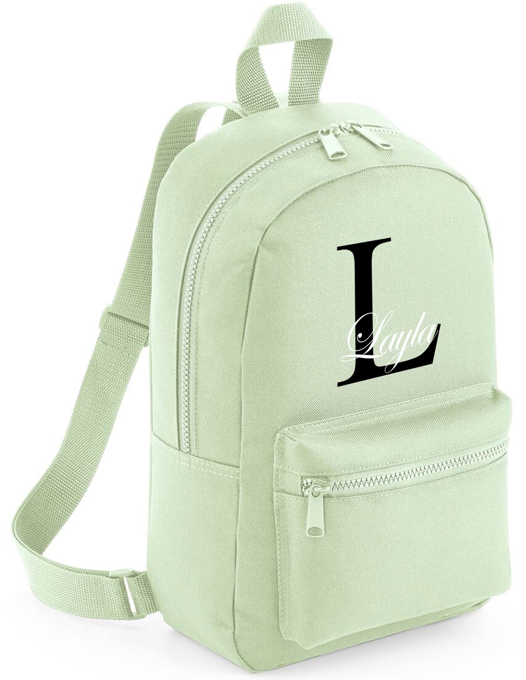 Kids Essentials Boys Pistachio Personalised Girls Backpack Rucksack Bag Mini School Nursery (Pistachio), 23Cm X 35Cm X 12Cm