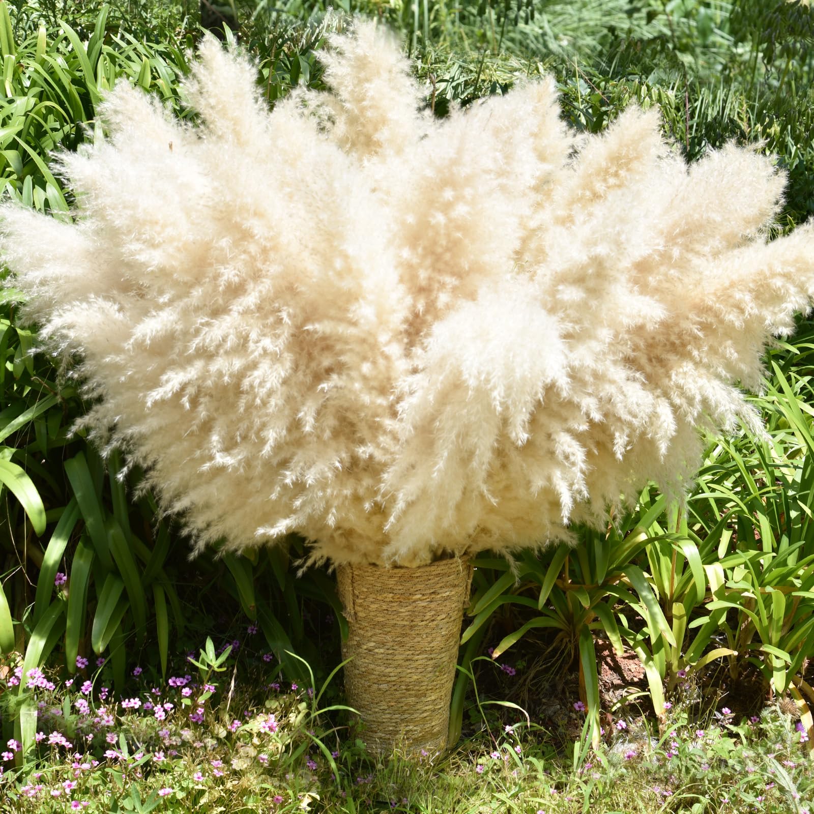 40" 33PCS Dried Pampas Grass Decor Tall,Large Natural Beige pompas Grass Tall Pampas Grass for Floor Vase,Wedding,Party,Farmhouse,Boho Home Decor,and