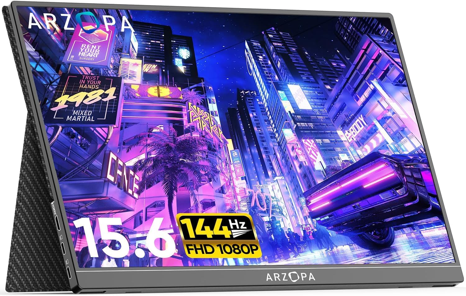 ARZOPA 15.6 '' 144Hz Monitor de jogos portátil, 1080P FHD Monitor